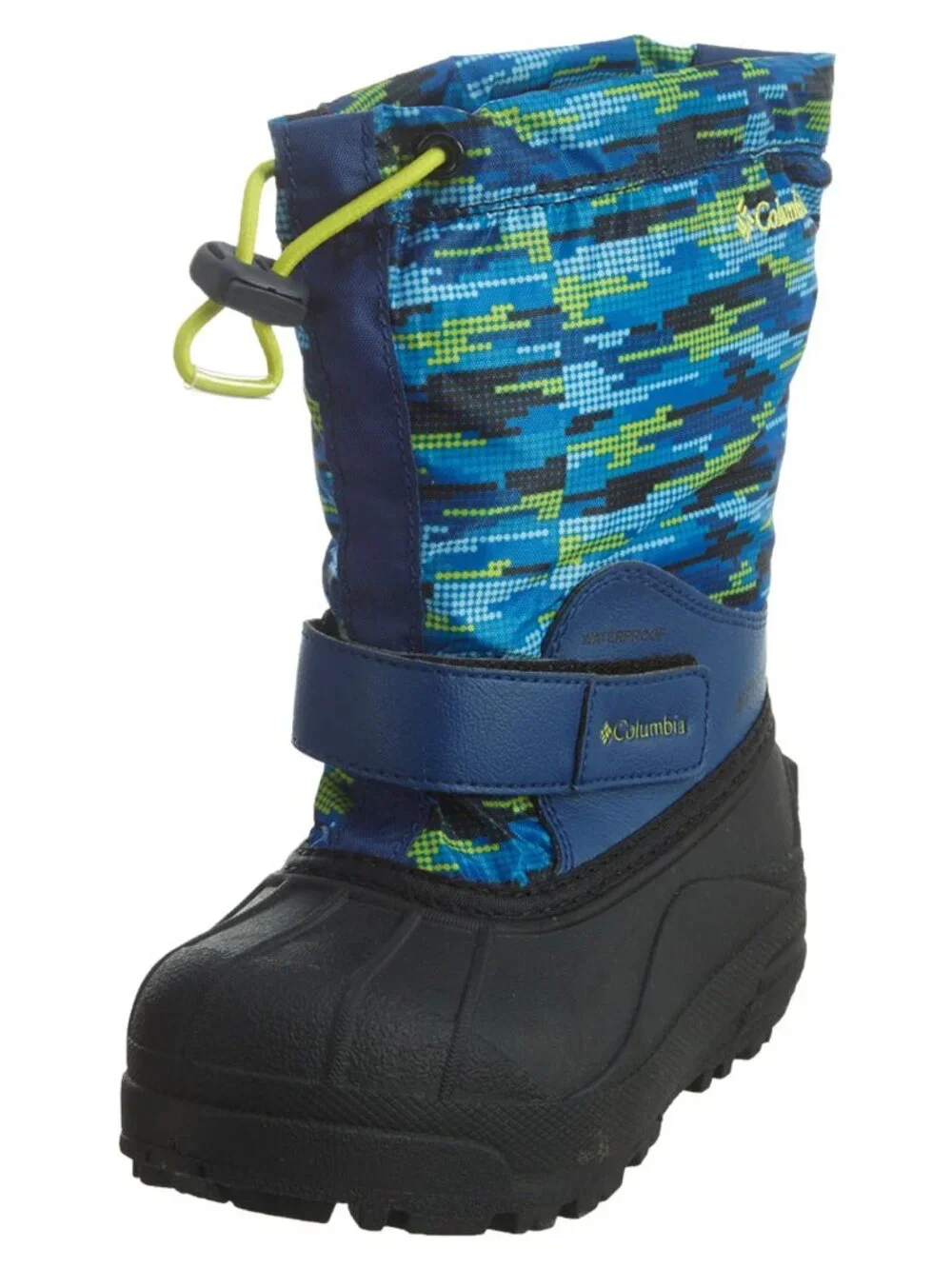 Columbia Boy's Royal Zour Powderbug Forty Print Waterproof Snow Boots Size 11